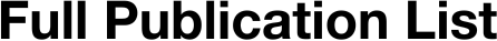 Full Publication List
